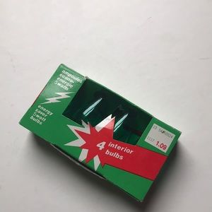 Vintage Christmas light bulbs. Green